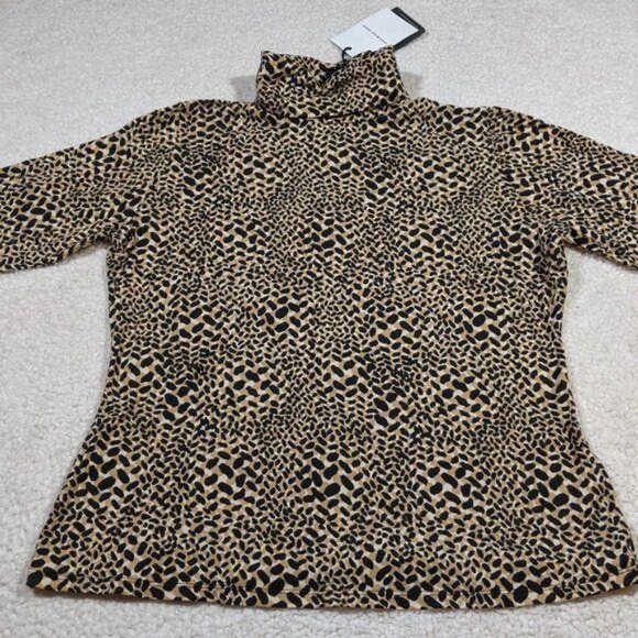Who What Wear women's‎ animal print turtleneck lightweight top - Picture 7 of 8